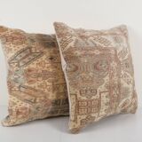 Set of two turkish carpet rug pillow cover