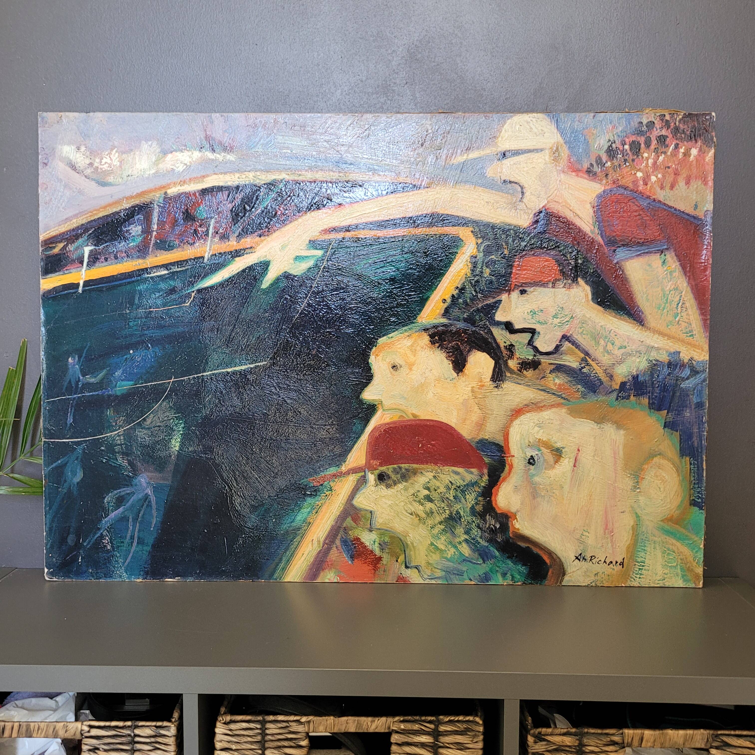 Painting Alain Richard oil on panel