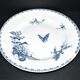 Sarreguemines round plate CARMEN blue butterfly dragonfly earthenware ironstone