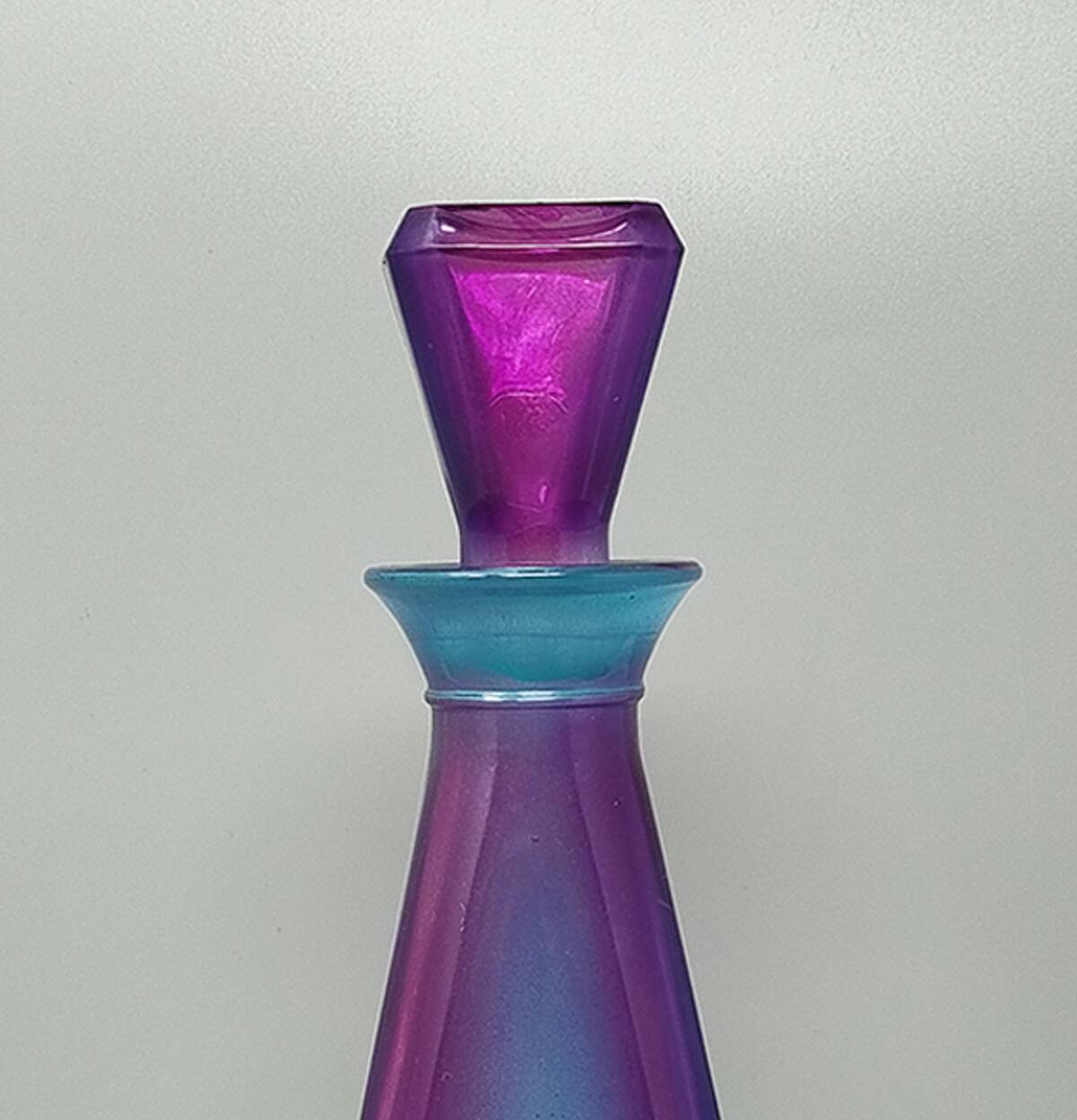 1970s Stunning Decanter or Decorative Bottle by Luigi Bormioli. Made in Ita