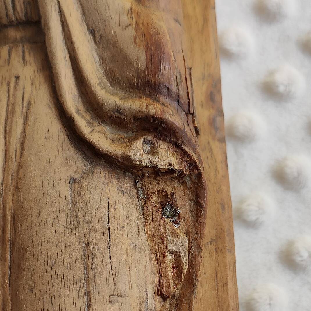 Virgin wooden sculpture