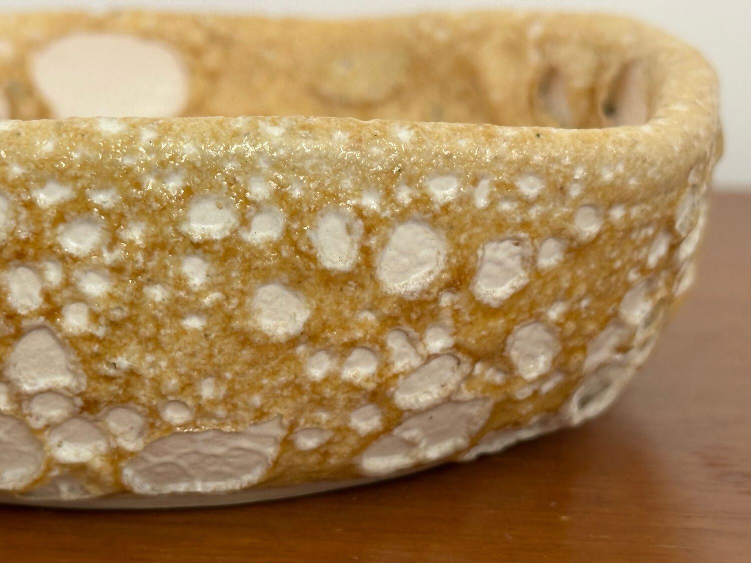 Vallauris ceramic empty pocket bowl vintage Fat Lava