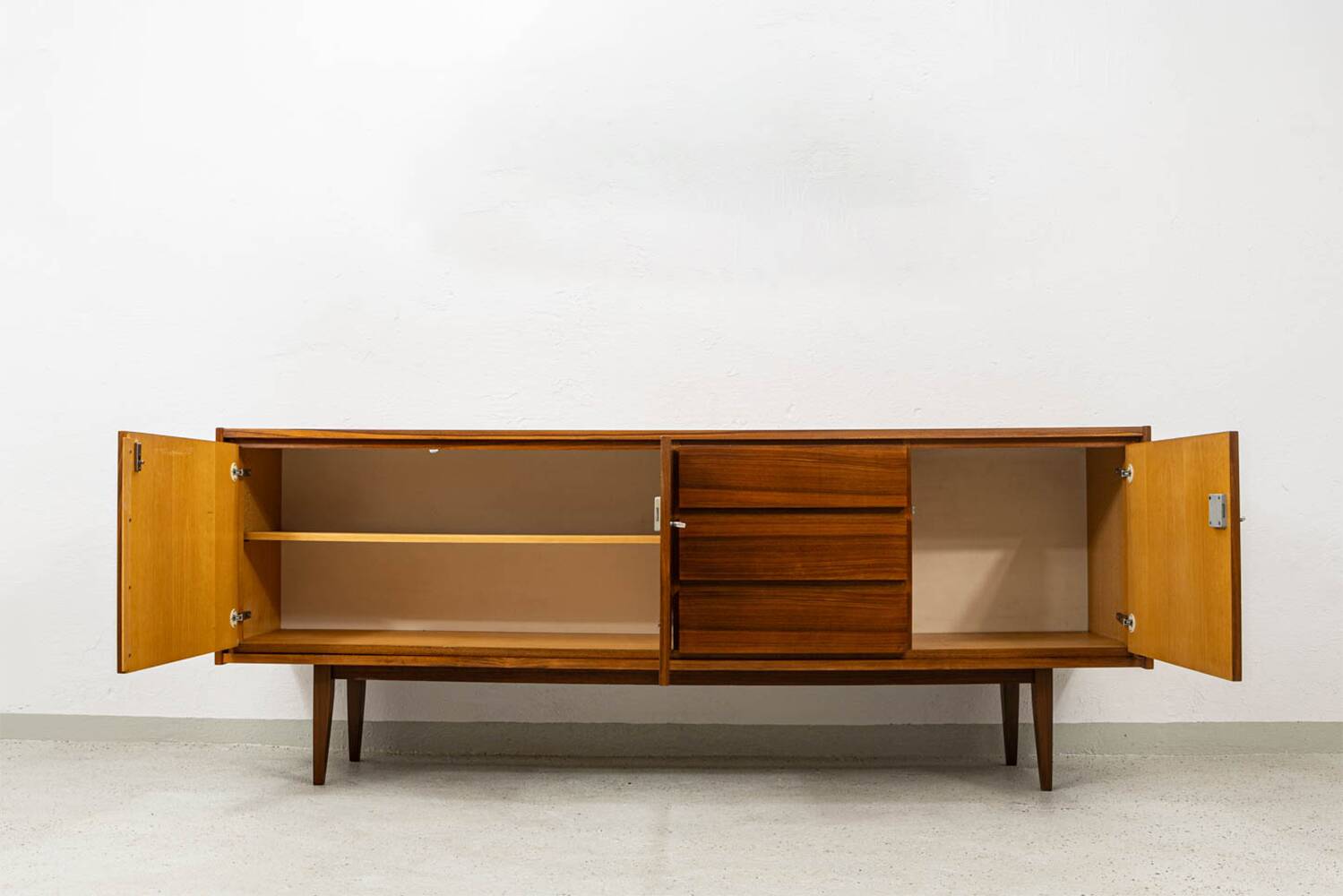 Vintage long Sideboard by SFM, Poland, 1970s