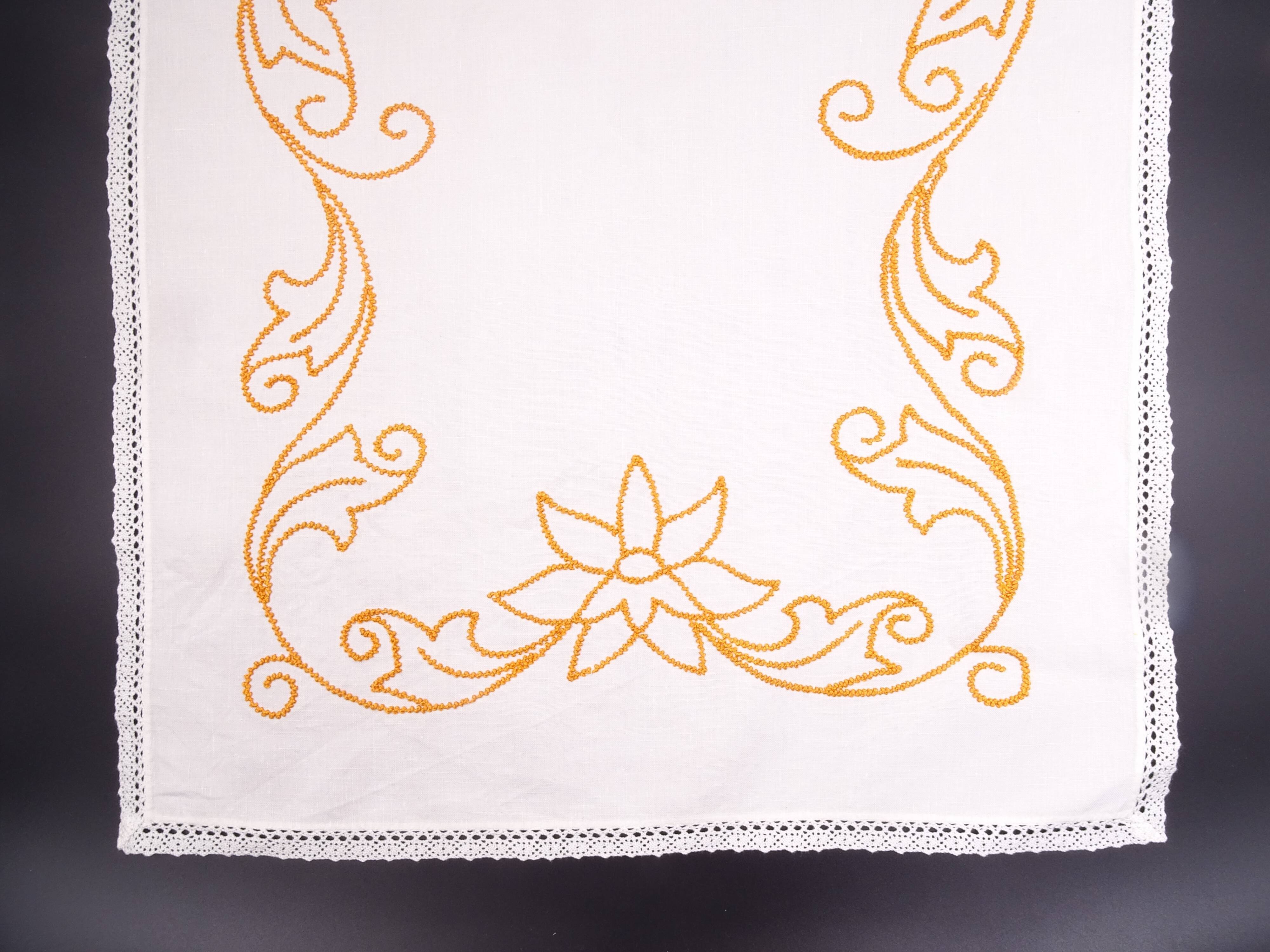 Doily or table path or center of table embroidered around 1970