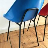 Paire de chaises vintage Pierre Guariche Meurop, meubles sièges anciens