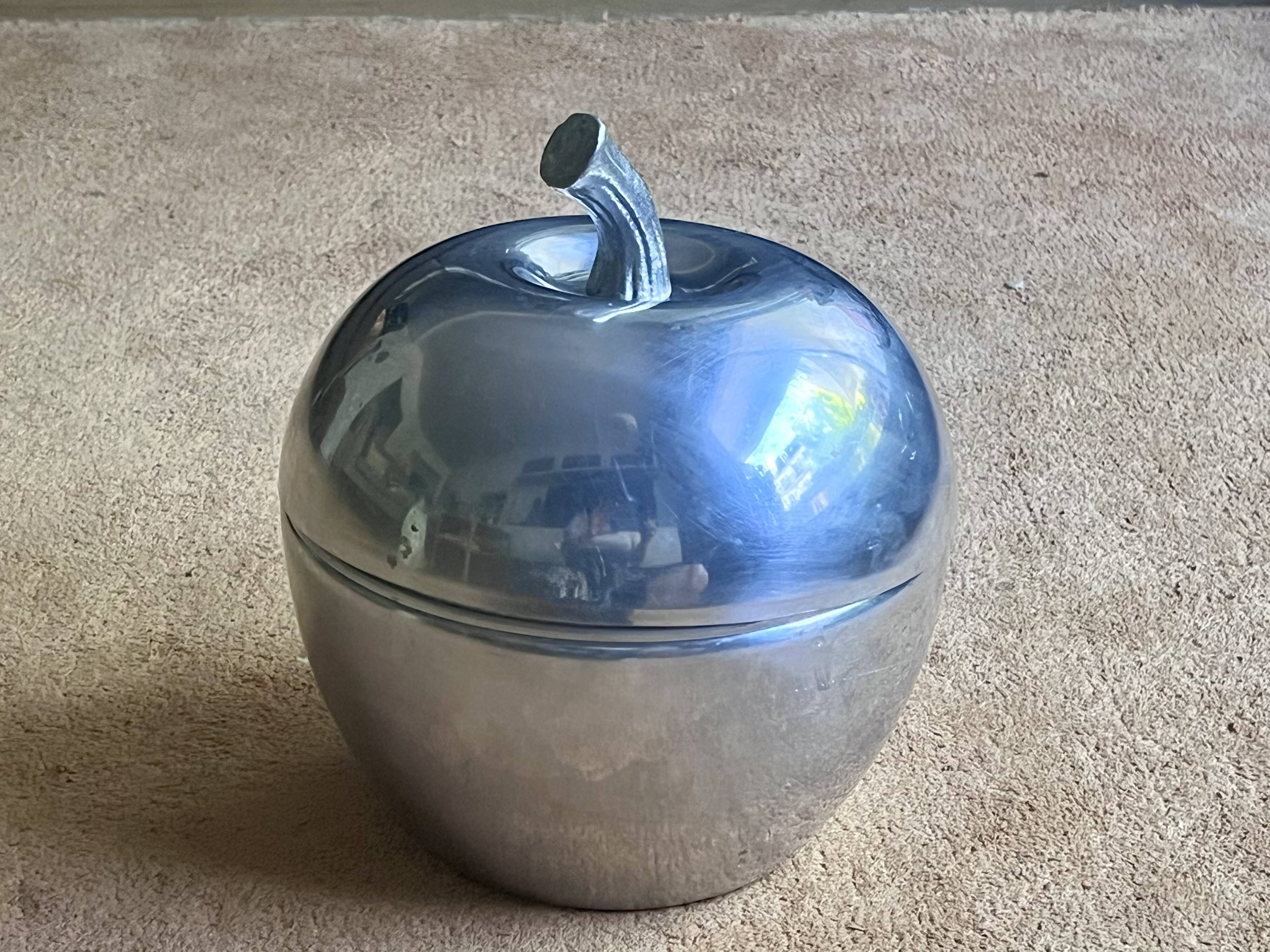Stainless steel apple champagne bucket - Vintage - Good condition