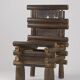 West African Bamileke bamboo handcrafted chair Circa 1950