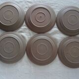 6 flat plates in sandstone from the marais france