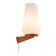 Wall lamp with opal glass shade on wooden base by Philips