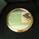Mirror or vintage mirror top in golden brass