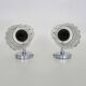 Pair of double wall sconces Space Age. Chrome metal 70.