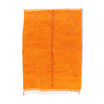 Tapis orange marocain 214 x 297 cm