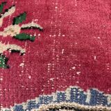 Vintage Turkish hand knotted cushion cover, 45 x 45 cm