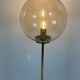 Iridescent glass brass globe lamppost