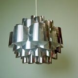Mid Ventury Modern silver Danish hanging lamp