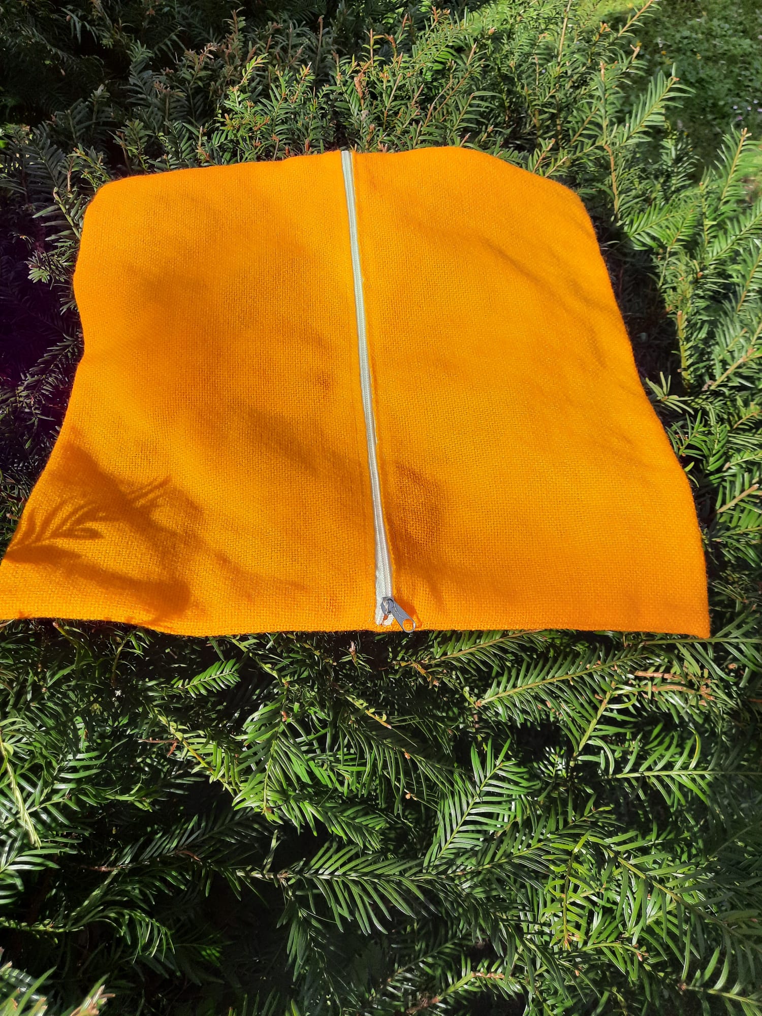 Yellow Peruvian cushion cover