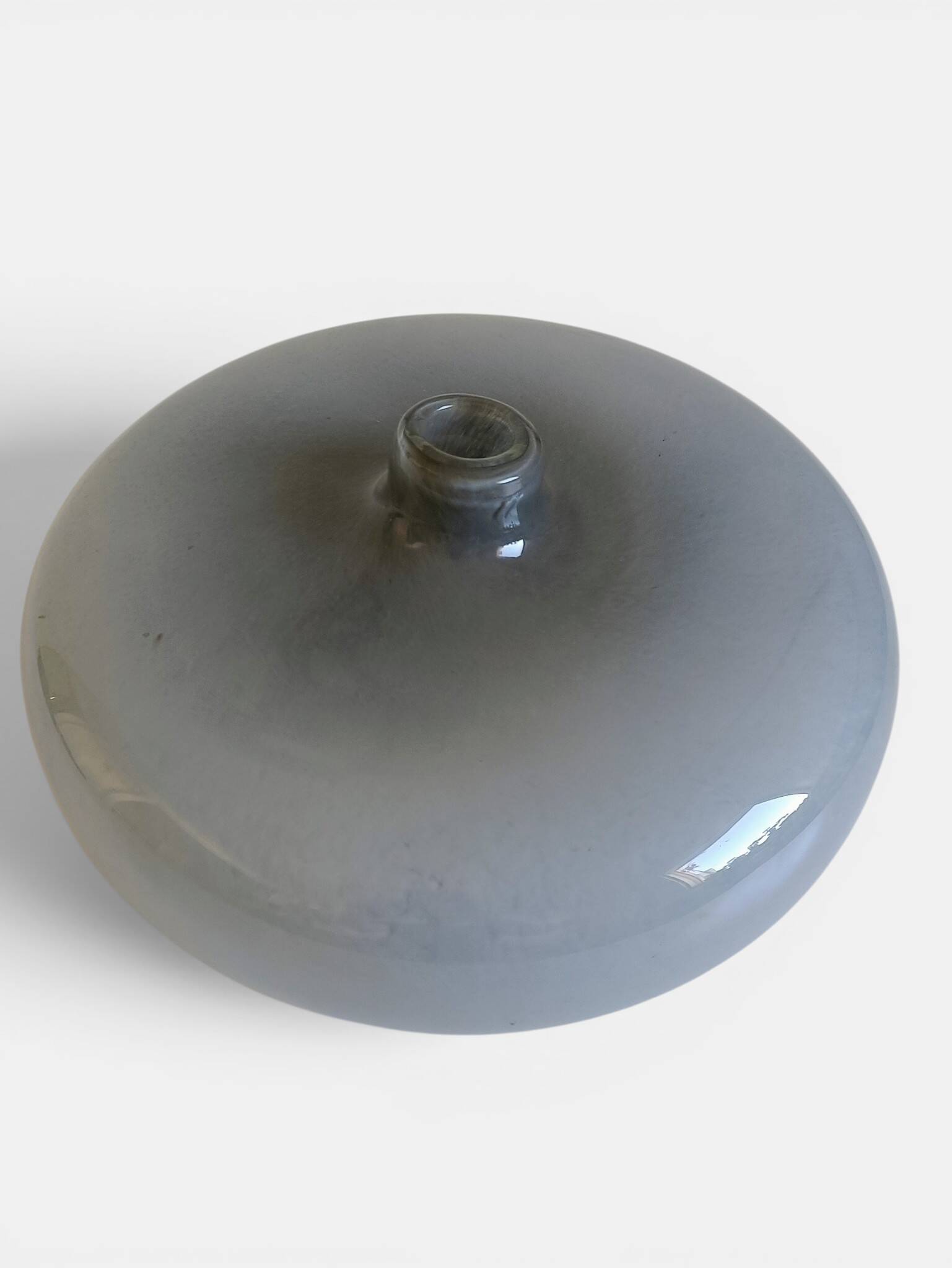 Vase en verre fumé Murano italien moderne / minimaliste, Italie, années 1970