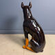 Vintage ceramic sculpture of a Doberman, 1960s
