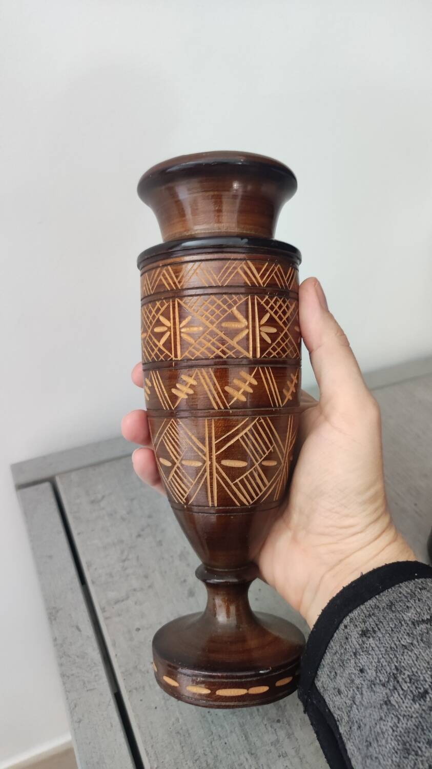 Wooden vase