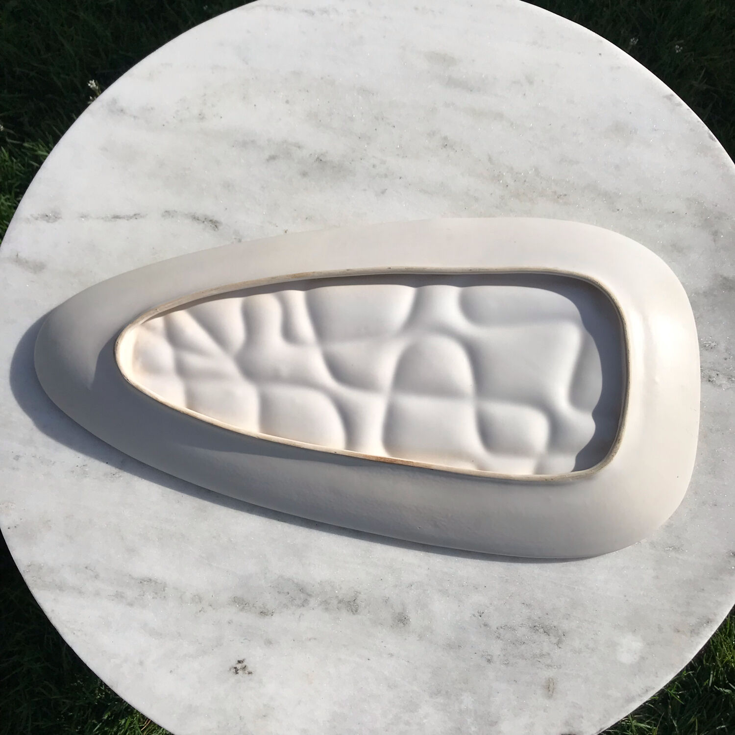 Vintage dish stylized leaf patterns