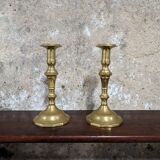 Pair of brass candlesticks