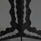 Brutalist column flower support, hand-forged and cut with a blowtorch, one of a kind.
