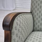 1950s, Danish vintage lounge chair, reupholstered, blend wool fabric.