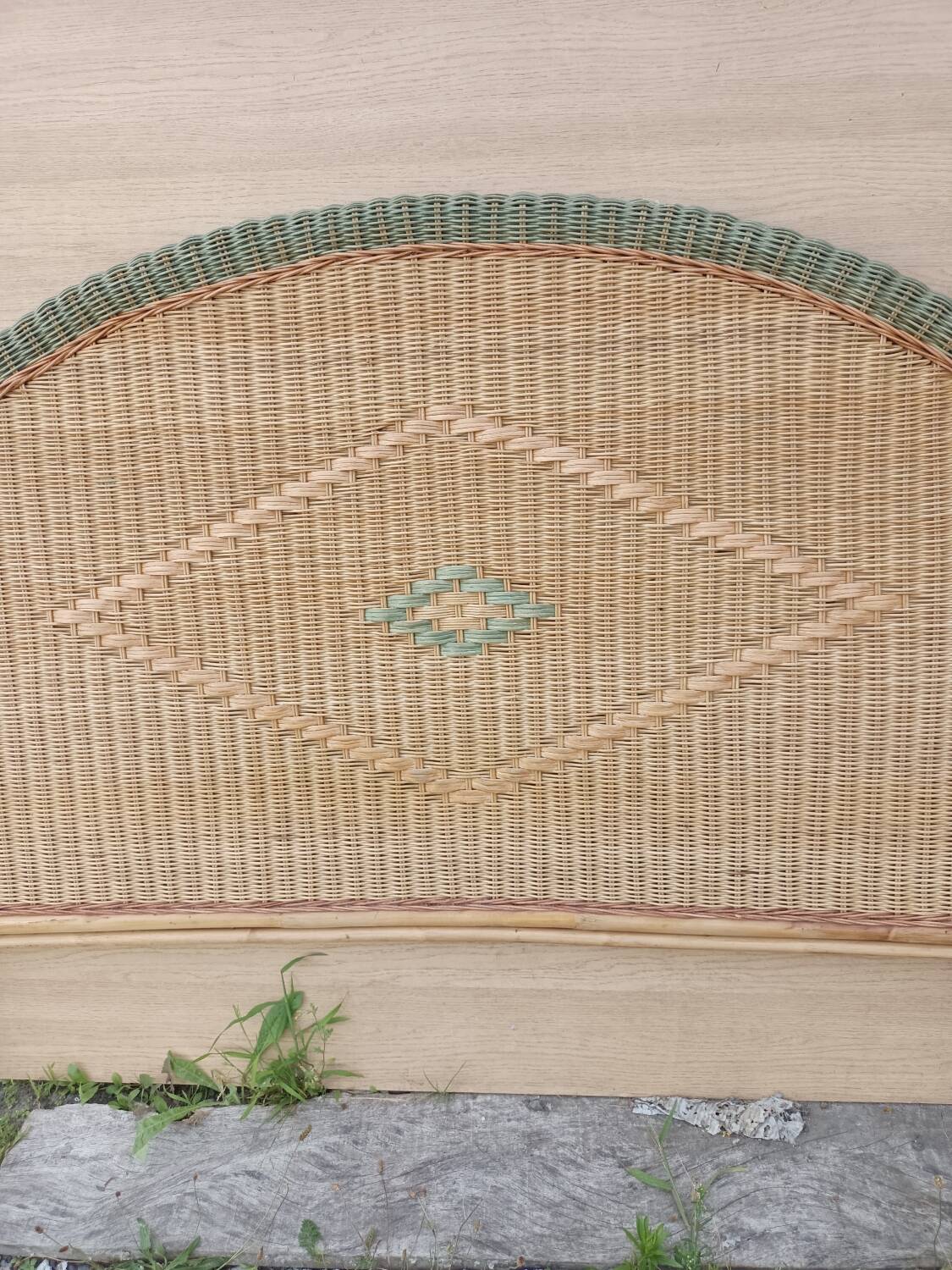 Rattan headboard