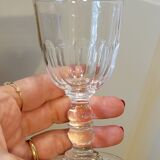Lot 6 anciens verres a vin porto cristal, Baccarat Modèle Clermont Côtes Plates