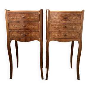 Lot 2 tables chevet - style louis