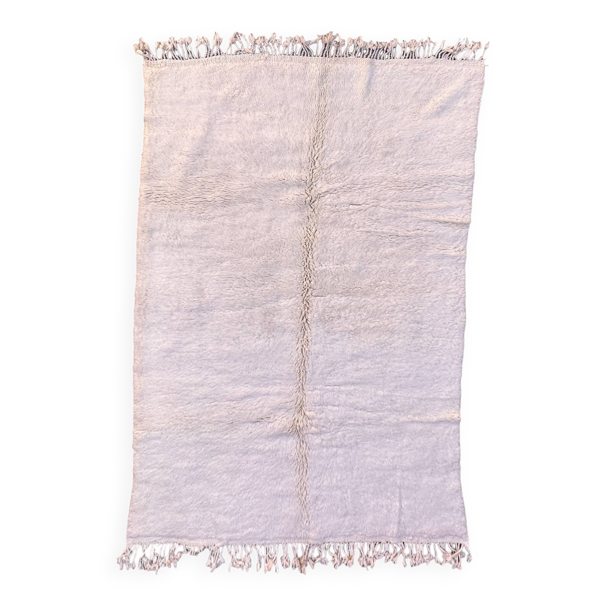 Moroccan rug Beni M'Rirt white - 177 x 264 cm