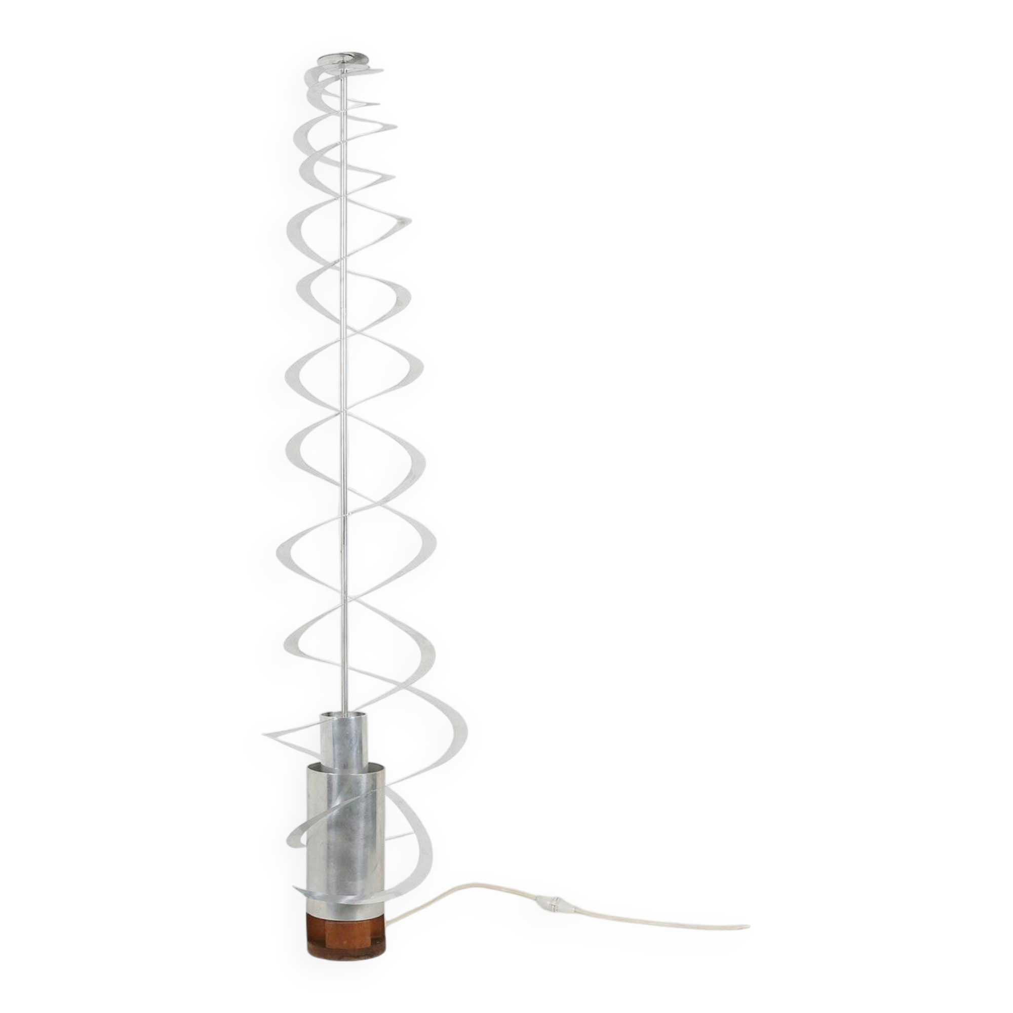 Kinetic Spiral Light Sculpture by Werner Epstein, 1972