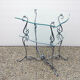 Mid-century two-tier coffee table in chromed brass and crystal