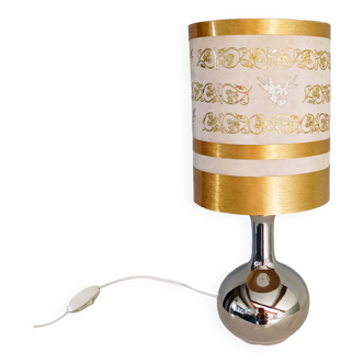 Gold and silver table lamp from the 70s