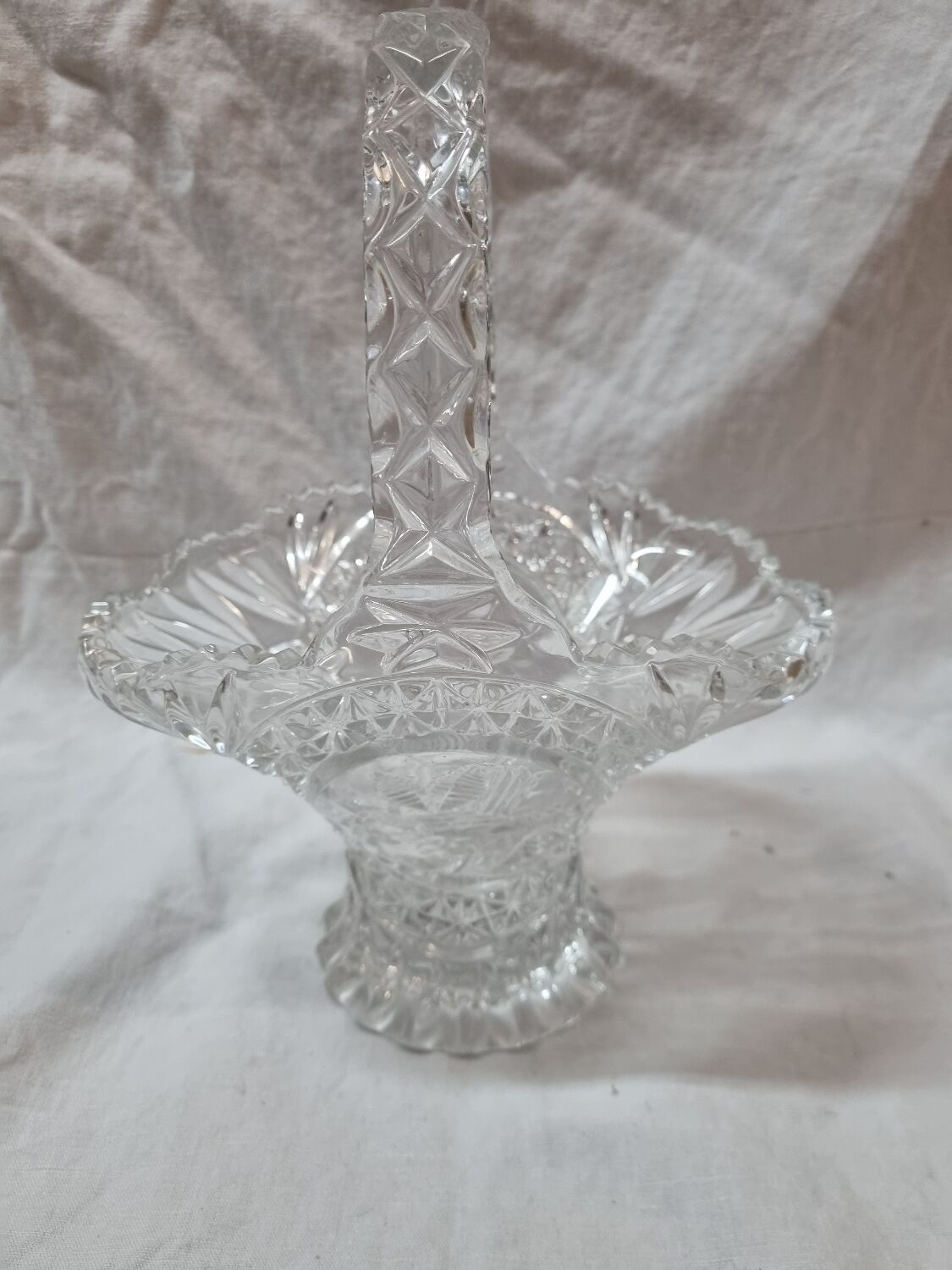 Bohemian crystal fruit basket