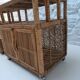 Paire de buffets en rotin vintage (Buri ) sur roulettes