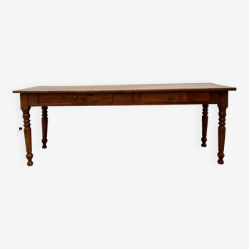 Walnut farm table 19th century