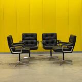 1970s Leather Swivel Chair Eurochair by Girsberger (Price for One)