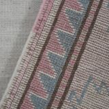 Decorative soft muted color turkish oushak rug, living room rug 5'11'' x 7'3''