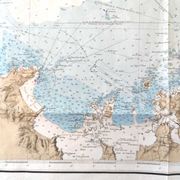 Ancient map Brittany St Malo Dinard and its surroundings 105 x 75cm