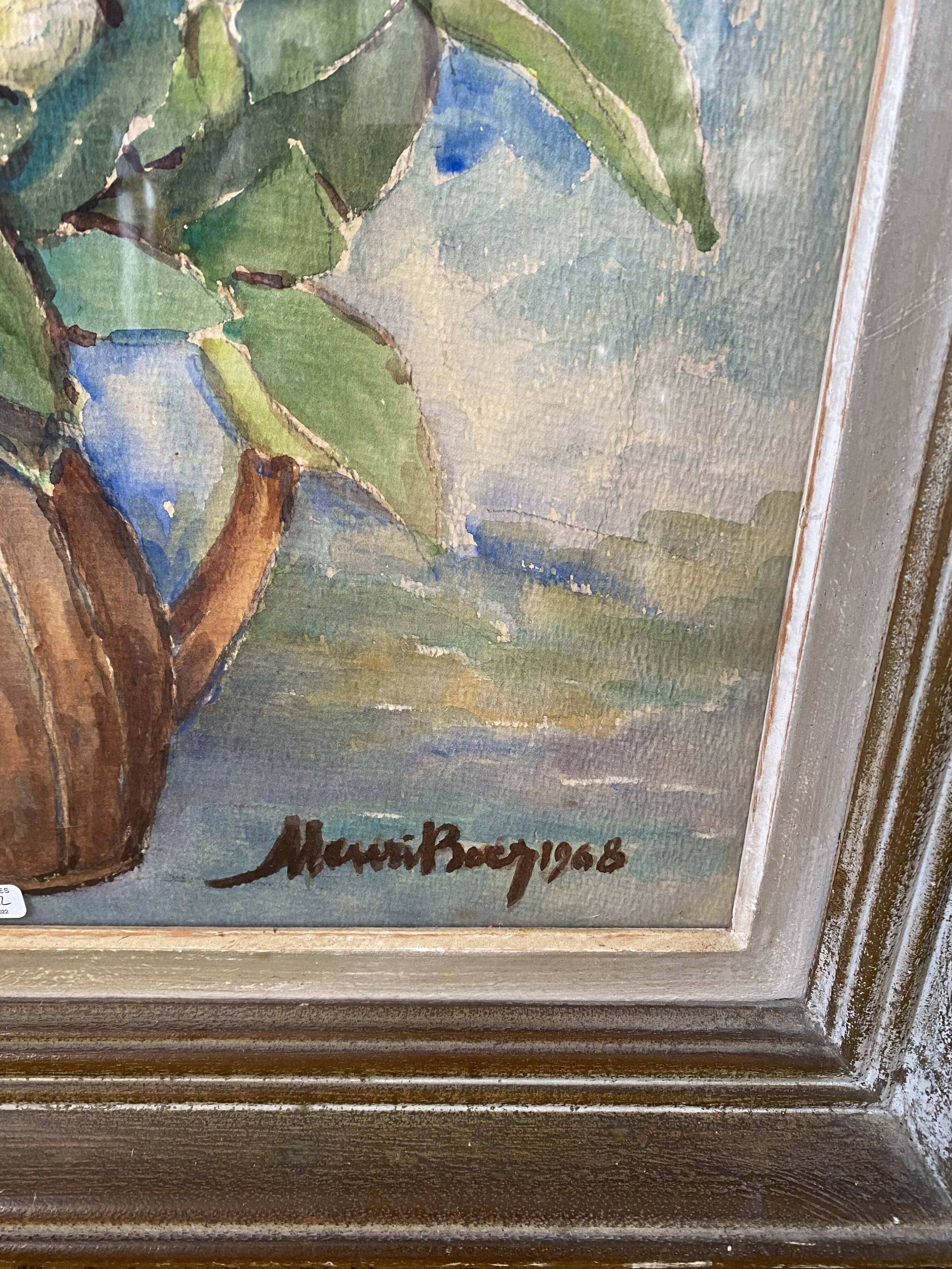 Painting of flowers by Henri Boez