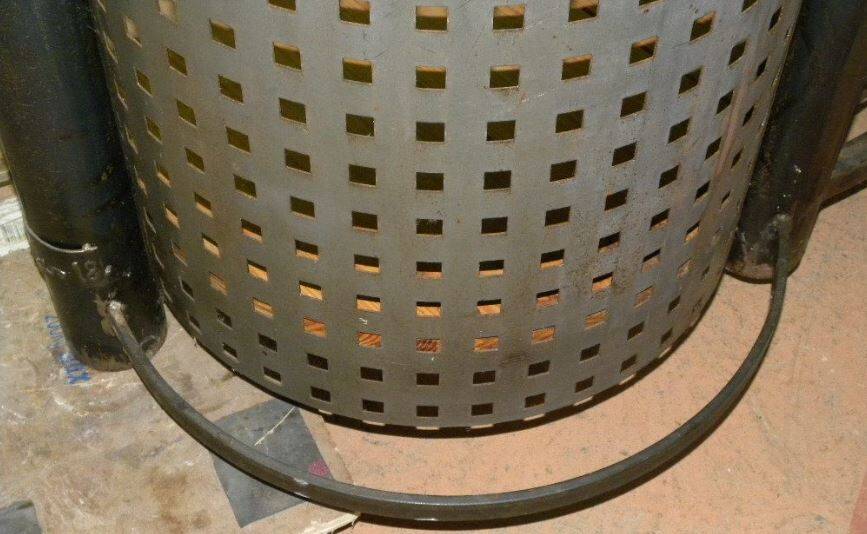 Large steel and wood counter bar