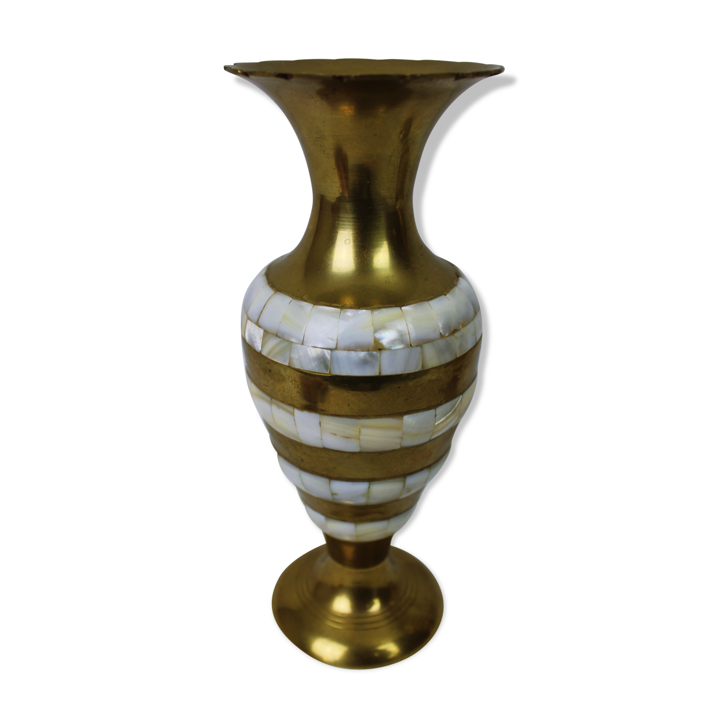 Vase laiton et nacre