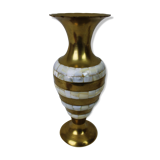 Vase laiton et nacre
