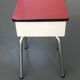 Tabouret coffre formica rouge