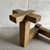 Display and plant holder in solid oak by Guillerme and Chambron for Votre Maison