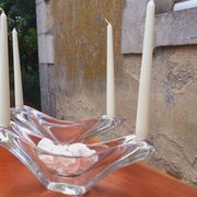 Paire de coupes/ Bougeoirs cristal de Daum