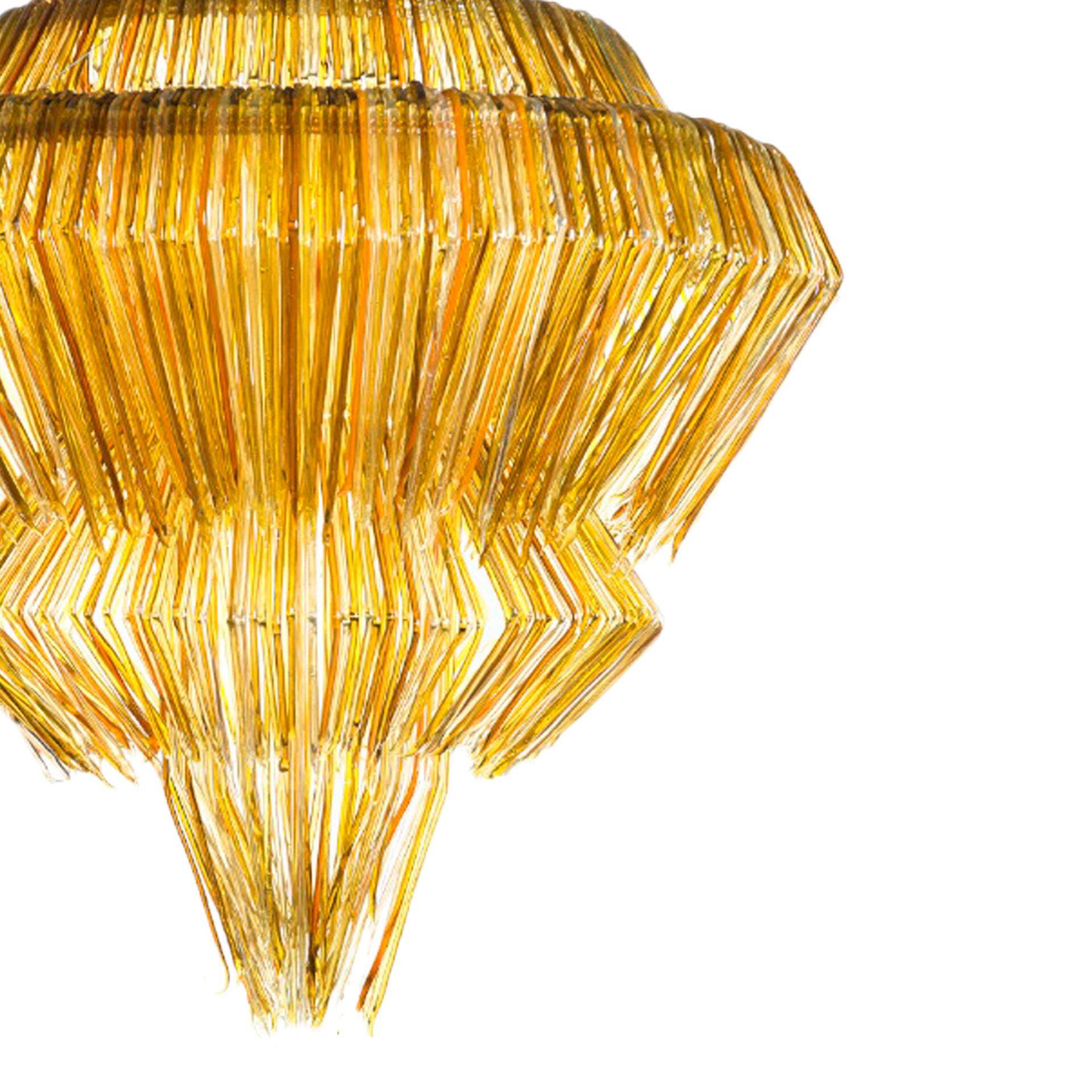Contemporary Jacopo Foggini Mod Brilli Gold Methacrylate Italian Chandelier