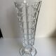 vase on feet in art deco molded crystal glass