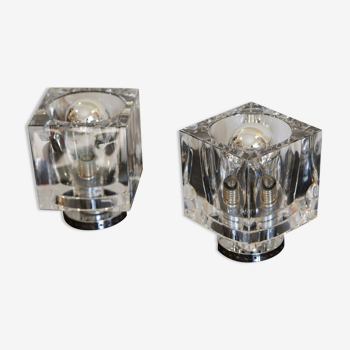 Pair lamps Ice Cube Italy 70